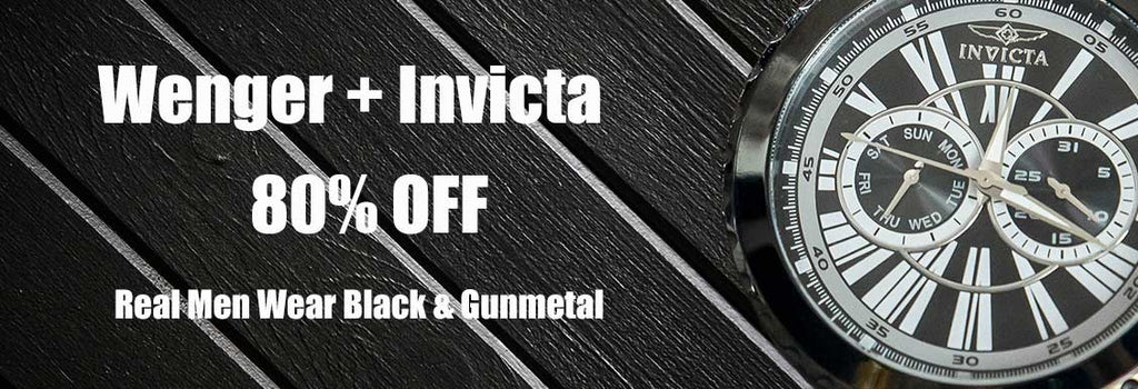 Real Men Wear Black and Gunmetal: Men's Sport Watches by Wenger & Invicta